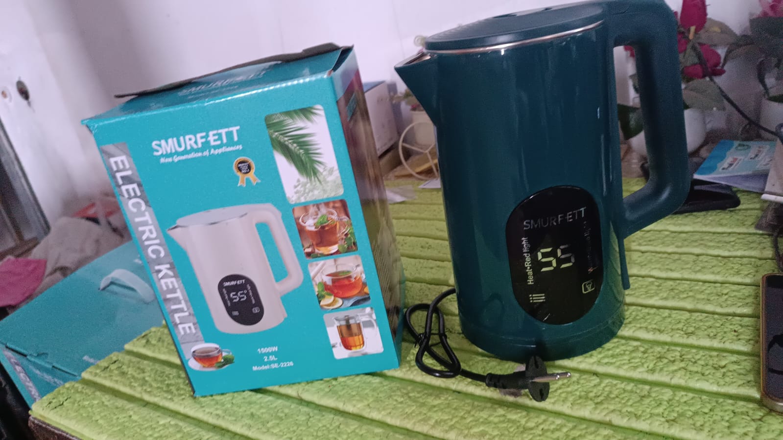 Temperature display electric kettle 55 degrees constant temperature electric kettle (1500W, 2.5 Ltr. / 1 Pc) Temperature display electric kettle 55 degrees constant temperature electric kettle (1500W, 2.5 Ltr. / 1 Pc)